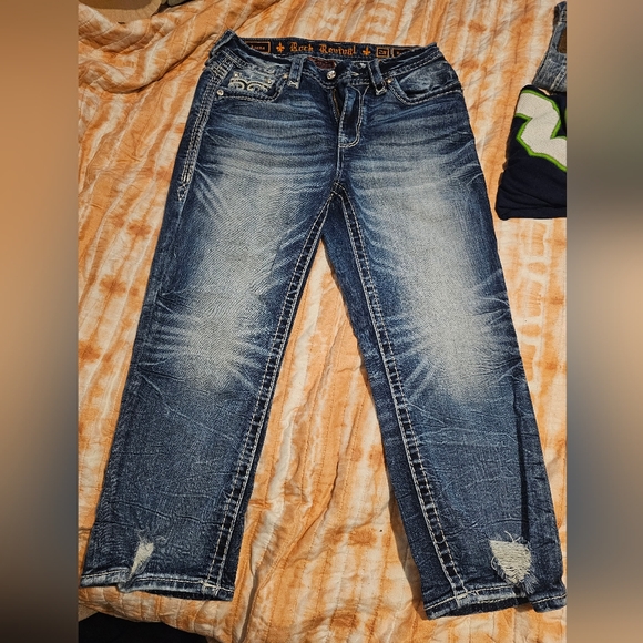 Rock Revival Easy Crop Jeans Womens size 28 - Picture 2 of 7